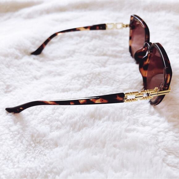 Liana Tortoise Brown Sleek Sunglasses - Picture 7 of 11